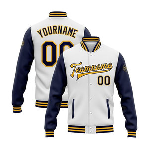 Chaqueta Universitaria con Cuerpo de Lana y Mangas de Cuero Genuino, con Parche de Chenilla Personalizado y Ajuste Atlético Clásico, Servicio OEM Disponible - Product Image 2