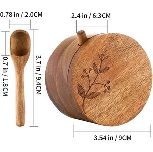 Ustomized-coctelera clásica de madera para sal y pimienta, herramienta para hierbas y especias para restaurante comercial, vajilla de mesa para hogar y hotel - Product Image 3