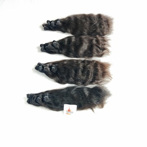 100% cuticule brute indienne alignée noir vague profonde traitement chimique aucun Extensions de cheveux humains de couleur naturelle des femmes - Product Image 3