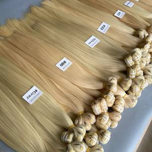 Extensions de cheveux vierges russes blondes, cuticules alignées, cheveux vietnamiens, super double trame, cheveux humains bruts, fournisseurs fiables - Product Image 4