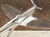 Sculpture en aluminium d'avion Spitfire, Art déco, décoration d'intérieur, ornement de table, cadeau