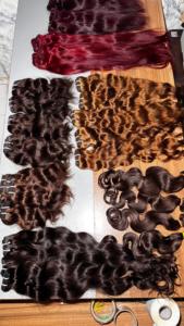 Venta caliente 2025 100% Natural crudo sin procesar cutículas alineadas cabello humano indio solo donante doble dibujado barato cabello Remy - Product Image 3