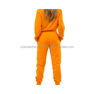 Wholesale XXL <b>Plus</b> <b>Size</b> 100% Cotton Track Suit <b>Pink</b> Fleece Crop <b>Top</b> with Elastic Logo Breathable Women's Winter OEM Available - Product Image 4