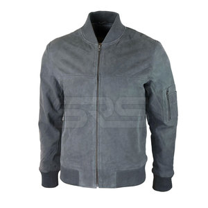 Factory Directly Provide Genuine <b>Leather</b> Bomber <b>Jackets</b> for <b>Men</b> 2025 Winter Breathable Stand Collar Zipper Closure - Product Image 2