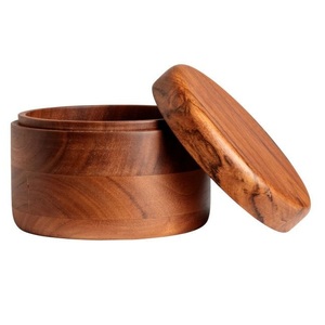 Frasco de madera de acacia hecho a mano, accesorios de almacenamiento de utensilios de cocina de una sola pieza, cubierta de té y café de azúcar, botes de almacenamiento de madera - Product Image 6