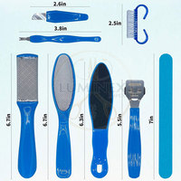 Kit de Pedicura Premium de Lujo con Herramientas de Acero Inoxidable y Estuche, Mango Antideslizante, Lima de Pies de Doble Cara, Personalizable