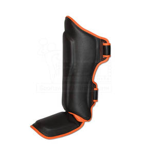 Espinilleras MMA de piel de vaca con logotipo personalizado Espinilleras de boxeo Muay Thai de alta calidad - Product Image 4