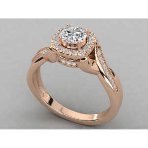 Bague solitaire en or 18 carats pour femmes avec diamant de laboratoire - Product Image 4