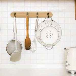 Aesthetic & Decorative Single Prong Robe <b>Hook</b> White Wall Mounted Coat <b>Hooks</b> for Hanging Scarf Bag Hat <b>Towel</b> With Screws - Product Image 2