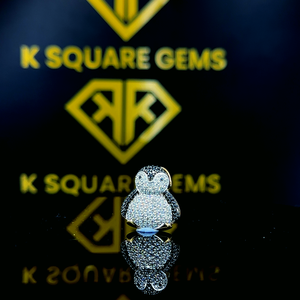 Pendentif Hip Hop en Moissanite Micro-Pavée, Plaqué Or et Argent Bicolore, Bijoux Personnalisés pour Hommes Style Iced Out - Product Image 5