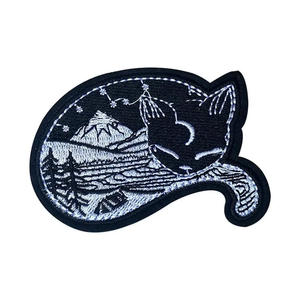 Hot Selling Custom Logo Design Thermal <b>Press</b> Woven Embroidery Patch, Embroidered <b>Clothes</b> Fabric Badges Iron on Patches - Product Image 5