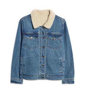 Vestes de camionneur en denim surdimensionnées avec doublure en fausse fourrure, design de qualité supérieure, veste en denim pour femmes 2026 - Product Image 6