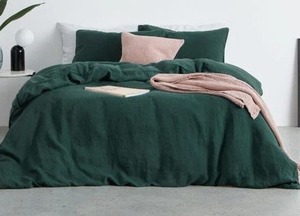 Juego de funda nórdica de 3 piezas de algodón 100% de alta calidad, dos fundas de almohada sólidas, edredón lavado para King Queen, tamaños dobles, uso doméstico en Hotel - Product Image 5