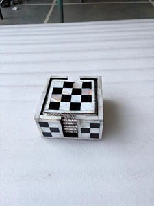 Ensemble de dessous-de-verre de luxe en nacre, dessous-de-verre faits à la main en nacre, dessous-de-verre ronds en nacre pour table - Product Image 2