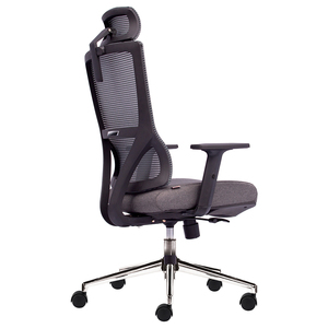 Silla de Oficina Ergonómica HOM1081-01, Altura Ajustable, Minimalista, Contemporánea, Respaldo de Malla, Reposacabezas Ajustable, Tela de Espuma - Product Image 2