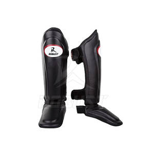 Protège-tibia en cuir de vachette véritable MMA Kickboxing Guards Muay Thai Boxing Special Instep Foot Pads avec fonction de protection - Product Image 1
