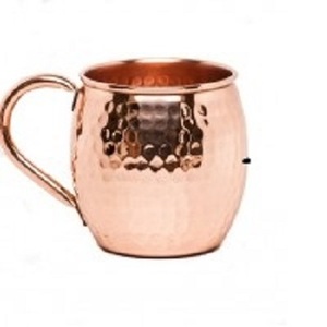 CUIVRE MARTELÉ MOSCOU MULE GOBELET CADEAU ENSEMBLE 500ml Capacité Fête De Mariage Gobelets En Acier Inoxydable Coaster Paille Poignée - Product Image 5