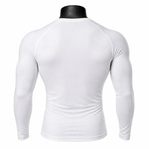<b>Men</b>’s Long Sleeve Compression Shirt Graphic Print Gym Fitness Tight <b>Base</b> <b>Layer</b> Sportswear Custom OEM Wholesale - Product Image 2