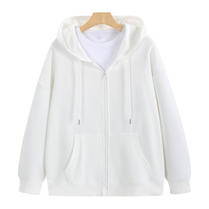 Ventes en gros de sweats à capuche pour femmes, mode, impression personnalisée, sweat à capuche en molleton français surdimensionné, impression sérigraphique, sweats à capuche à fermeture éclair - Product Image 5