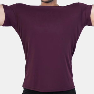 Camiseta de entrenamiento de gimnasia transpirable y ligera para hombre, camiseta atlética para entrenamiento físico en poliéster Spandex, estilo deportivo muscular - Product Image 6