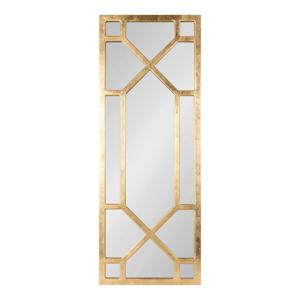 Modern Gold Leaf Finish Art Deco <b>Mirror</b> Patterned Overlay Design Glam Home Decor Accent <b>Tall</b> Square Wedding Decorative <b>Mirror</b> - Product Image 3