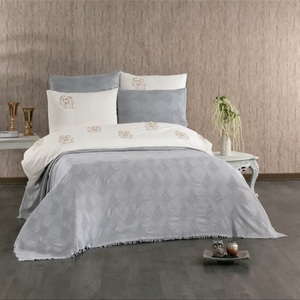 Juego de Ropa de Cama Guzide Emily Stone Color de 7 Piezas, Personalizado, Clásico, de Lujo, 100% Chenilla Orgánica, Tejido a Rayas, Lavable - Product Image 1