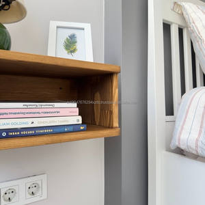 Handmade Eco-Friendly Solid Wood <b>Floating</b> <b>Nightstand</b> Storage Drawer Modern Design Bedroom Furniture for Home Bedroom Living Room - Product Image 2