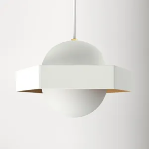 Lustre moderne en tissu blanc Lampes suspendues Décoration artistique Plafond suspendu pour la maison ou le bureau Utilisation intérieure - Product Image 5