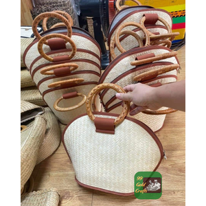 STYLISH SEAGRASS <b>BAG</b> WOVEN HANDMADE <b>TOTE</b> FOR WOMEN SUMMER PICNIC <b>BEACH</b> AND DAILY ACTIVITIES - Product Image 5