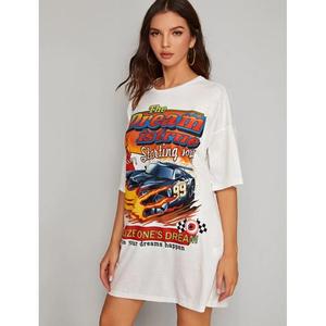 Alta Venta de manga corta cuello redondo logotipo personalizado impreso mujeres camisetas transpirables hombro caído FABRICANTE DE FÁBRICA DE Bangladesh - Product Image 6