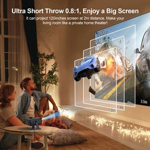 Proyector inteligente HA109 Ultra Mini Android 11 4K 1080P compatible con portátil para cine en casa - Product Image 4