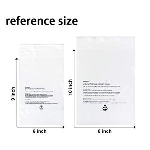 9x12 Inch Poly <b>Bag</b> 6X9 , 8X10 , 9X12 , 11X14 Clear OPP PE Plastic Self Seal <b>Bags</b> with Suffocation Warning Made in Vietnam Support Customization - Product Image 6