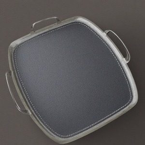 Elegant Rectangular Leather <b>Tray</b> With Neat Stitch Lines Perfect For Organizing Desk Essentials Or Serving <b>Drinks</b> And Snacks - Product Image 6