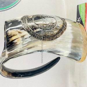 Jarra de cuerno de buey genuino, taza de café de animales ecológica para beber cerveza, vino, café, Falak World Export, vaso de cuerno de búfalo - Product Image 1