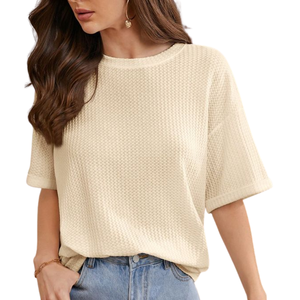 Classique coton haut pour femme en vrac en gros écologique respirant tissu doux mode dames porter - Product Image 6