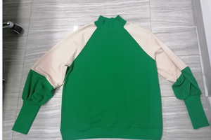 Sweatshirts pour femmes Block Sweater Crop Fall Clothing Turtleneck Hoodies Pullover Custom Embroidery Quality Girls Fashion Hoodies - Product Image 4