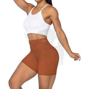 Mode haute élastique bout à bout sport féminin Fitness Shorts personnaliser Logo vêtements de sport pour femmes sans couture Yoga Shorts - Product Image 5