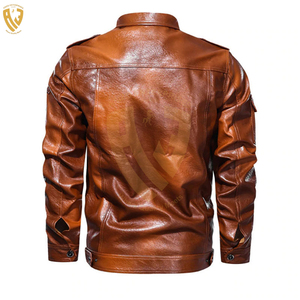 Custom Made Men's High Street Style <b>Winter</b> Leather Jacket Cow Skin Canvas <b>Waterproof</b> Windproof Outdoor Fashionable <b>Coat</b> - Product Image 3
