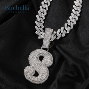 Venta al por mayor personalizado 925 plata y oro blanco plateado 3D letras de La Baguette estilo Hip Hop colgante Moissanite en diseño de letras de la A-Z - Product Image 2
