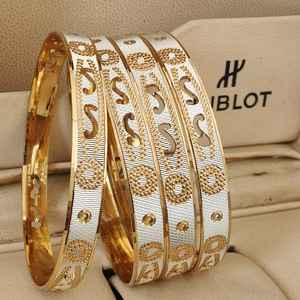 ชุดกำไลชุบทองแบบดั้งเดิมสำหรับผู้หญิงเครื่องประดับสไตล์ Kada อินเดียชาติพันธุ์การออกแบบที่สวยงามกำไลที่สมบูรณ์แบบสำหรับเทศกาล - Product Image 6