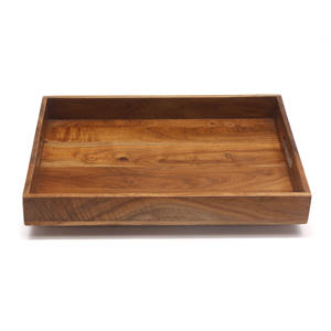 Plateaux de service buffet en bois massif plateau de service de nourriture naturelle en bois d'acacia pour la maison restaurant hôtel - Product Image 4