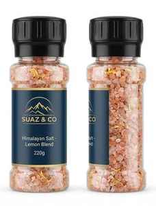 Sal Rosa del Himalaya Natural con Mezcla de Limón en Molinillo de 220g, Sal de Roca Orgánica con Molinillo de Cerámica Ajustable - Product Image 2