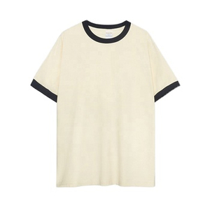 Nueva llegada de alta calidad, venta al por mayor, Camiseta de cuello redondo de dos tonos para hombres, Camiseta con estampado de logotipo personalizado para hombres - Product Image 6