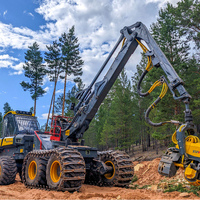 Machinerie forestière : Débroussailleuses, Scies forestières, Fendeuses de bois avec grue hydraulique et tête de récolte à vendre