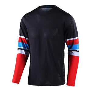 เสื้อมอเตอร์ครอสผ้าเจอร์ซี่ย์100% ผ้าโพลีเอสเตอร์ตาข่ายมีโลโก้ออกแบบได้ตามต้องการ - Product Image 4