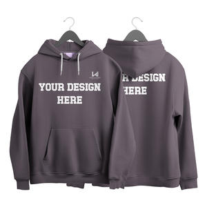 Sweat-shirt à capuche unisexe en coton 100% tricoté, 360g, respirant, séchage rapide, uni, pour un usage quotidien décontracté, grande taille, vêtements de printemps pour hommes - Product Image 4