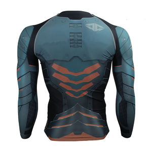 เสื้อแรชการ์ดแขนยาวสำหรับผู้ชายชุดกีฬาแขนยาวพิมพ์ลายได้ตามต้องการ - Product Image 2