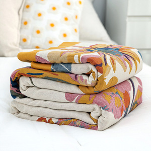 BL005 Boho Jacquard Manta Suave Vintage Floral 100% Algodón Muselina King Size Colcha o Picnic Throw Wholesale - Product Image 3
