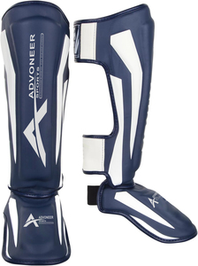 Espinilleras de protección de artes marciales MUAY THAI MMA para Kickboxing Espinilleras de cuero Premium - Product Image 5