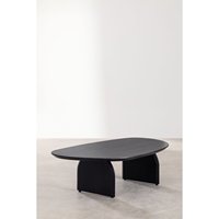 Table basse écologique contemporaine en bois massif 135x80 cm Bedum Design Style pour salon